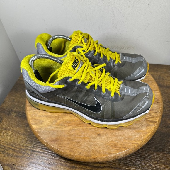 Nike Other - Nike Air Max+ 2009 Mens Running Shoes Grey Yellow 354744-012 Size 12